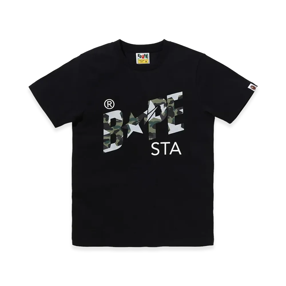 A BATHING APE Women's Bape Sta Tee "Black/Green"