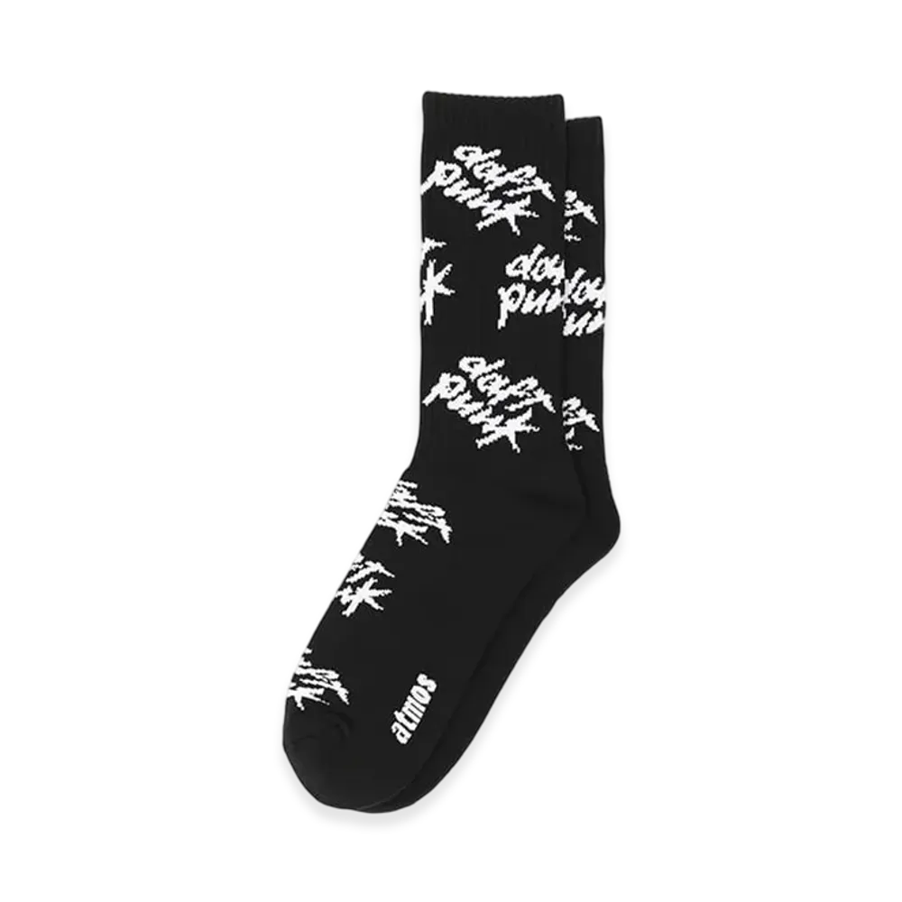 atmos x Daft Punk Logo All Over Socks "Black"