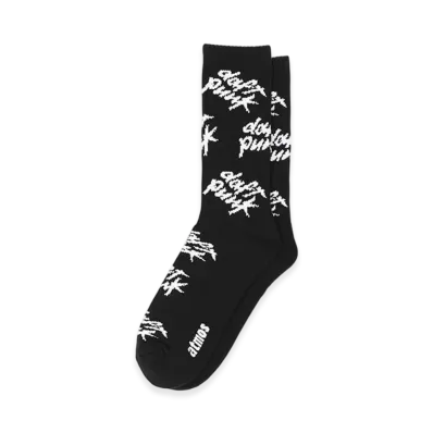 atmos x Daft Punk Logo All Over Socks "Black"