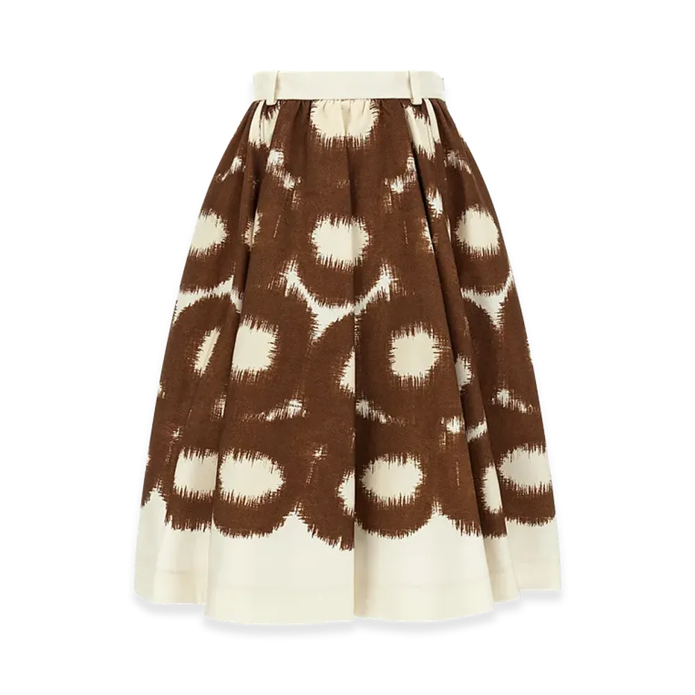 PRADA Women's Canvas Skirt "Brown"