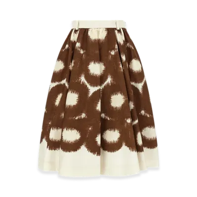 PRADA Women's Canvas Skirt "Brown"