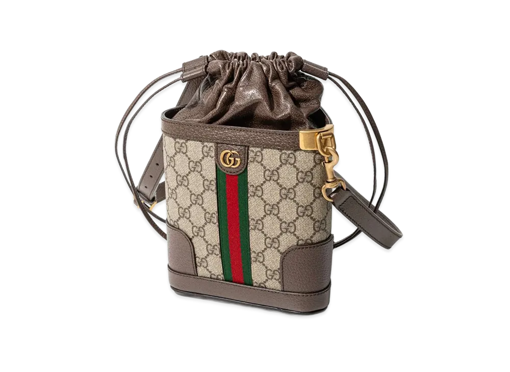 GUCCI Ophidia GG Supreme Bucket Bag "Beige/Ebony"