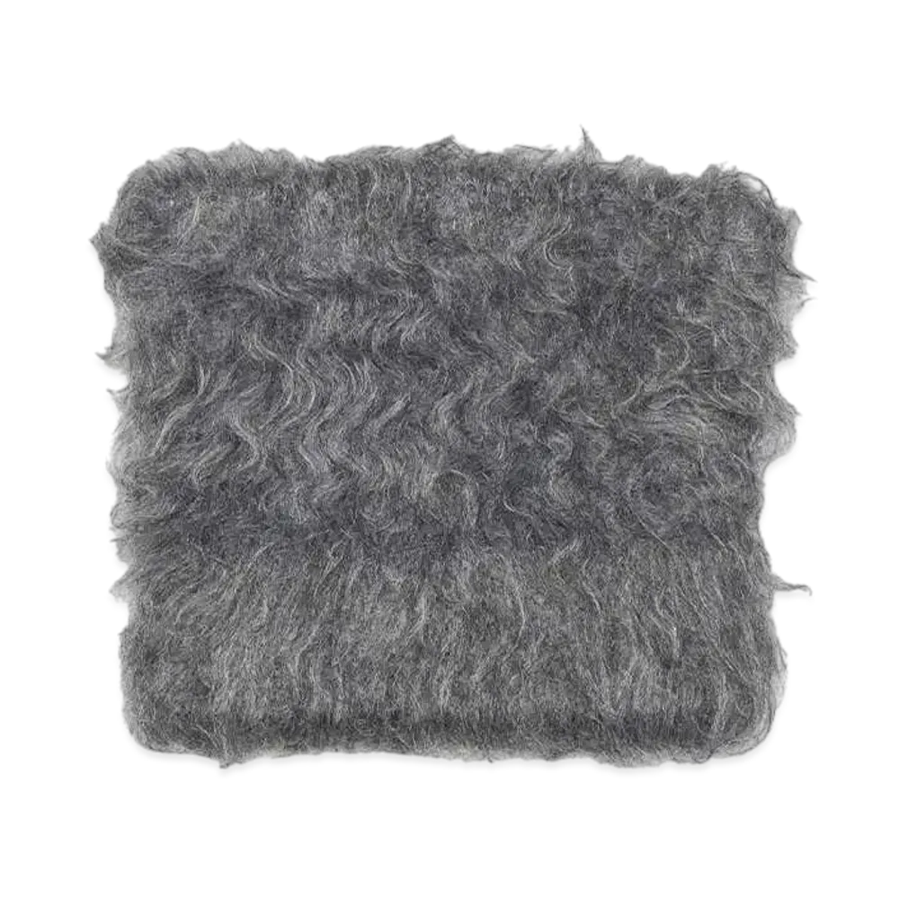 LAD MUSICIAN LOOP YARN SHAGGY KNIT EAR CAP "GRAY"