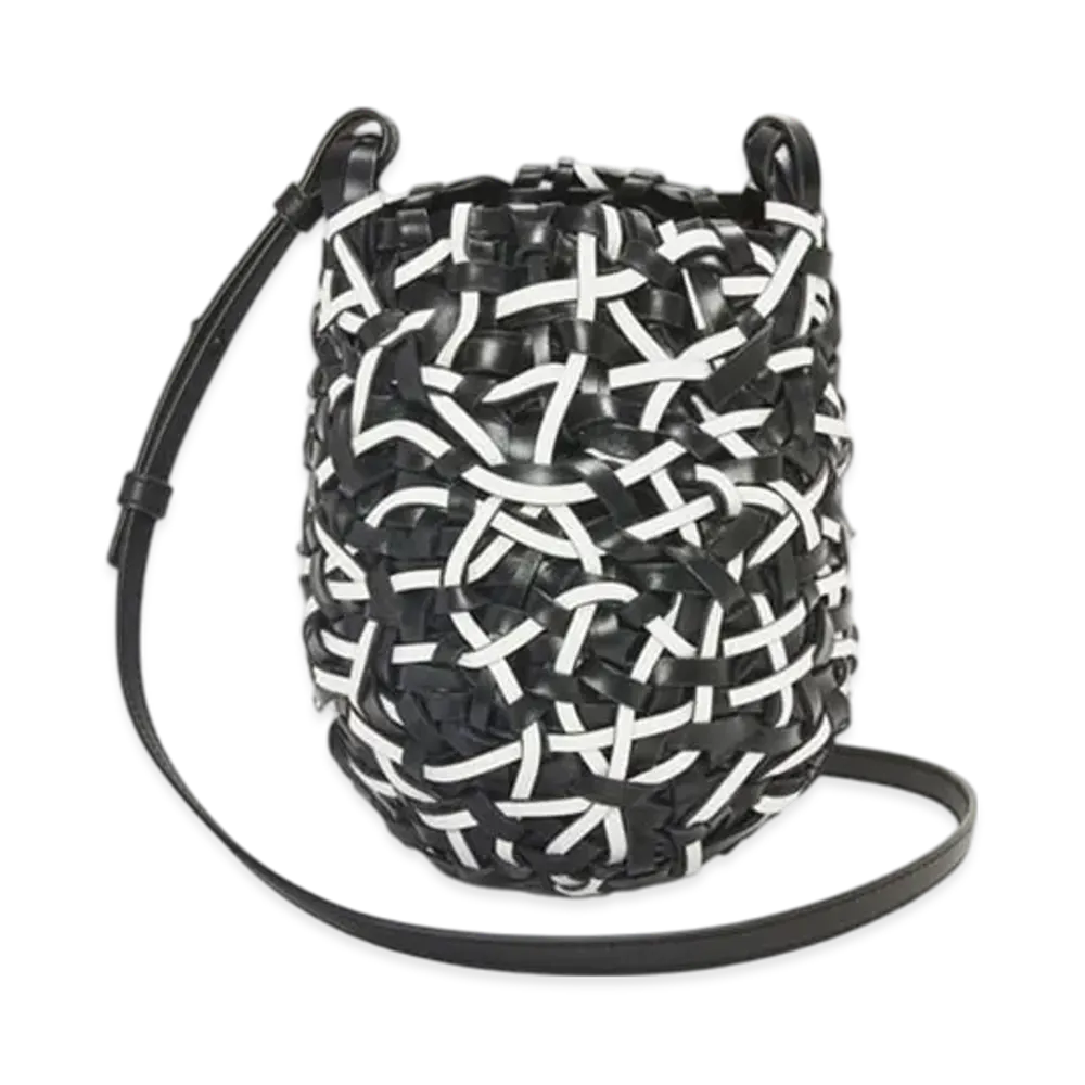 LOEWE Nest Basket Bag Small "Black/White"
