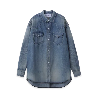 New Manual LV Denim Big Western Shirts "Indigo"