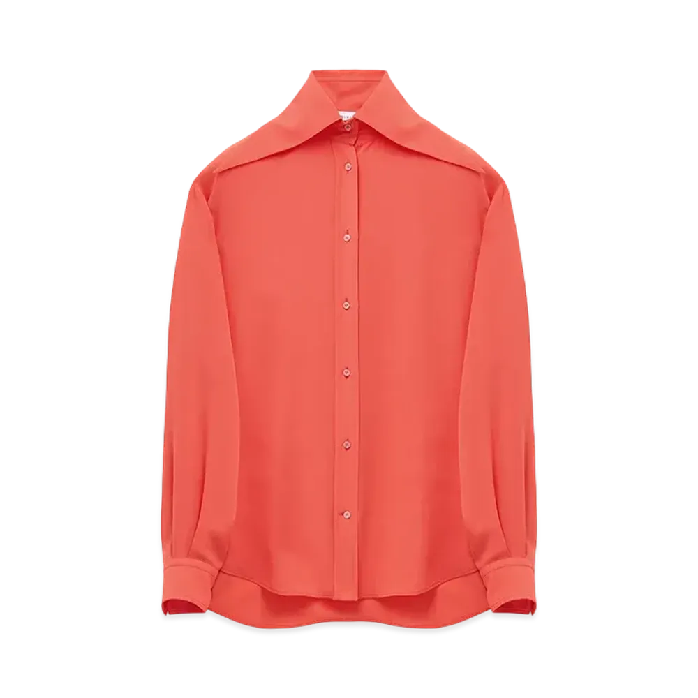 Alexander McQUEEN Exaggerated Collar Shirt "Coral"