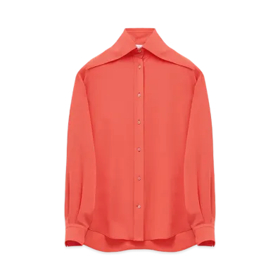 Alexander McQUEEN Exaggerated Collar Shirt "Coral"