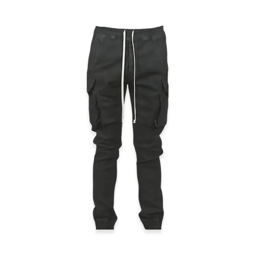 Rick Owens Edfu Mastodon Slim Cargo Pants "Black"