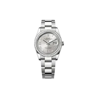 ROLEX Datejust 36 Oystersteel & White Gold Diamonds "Grey"