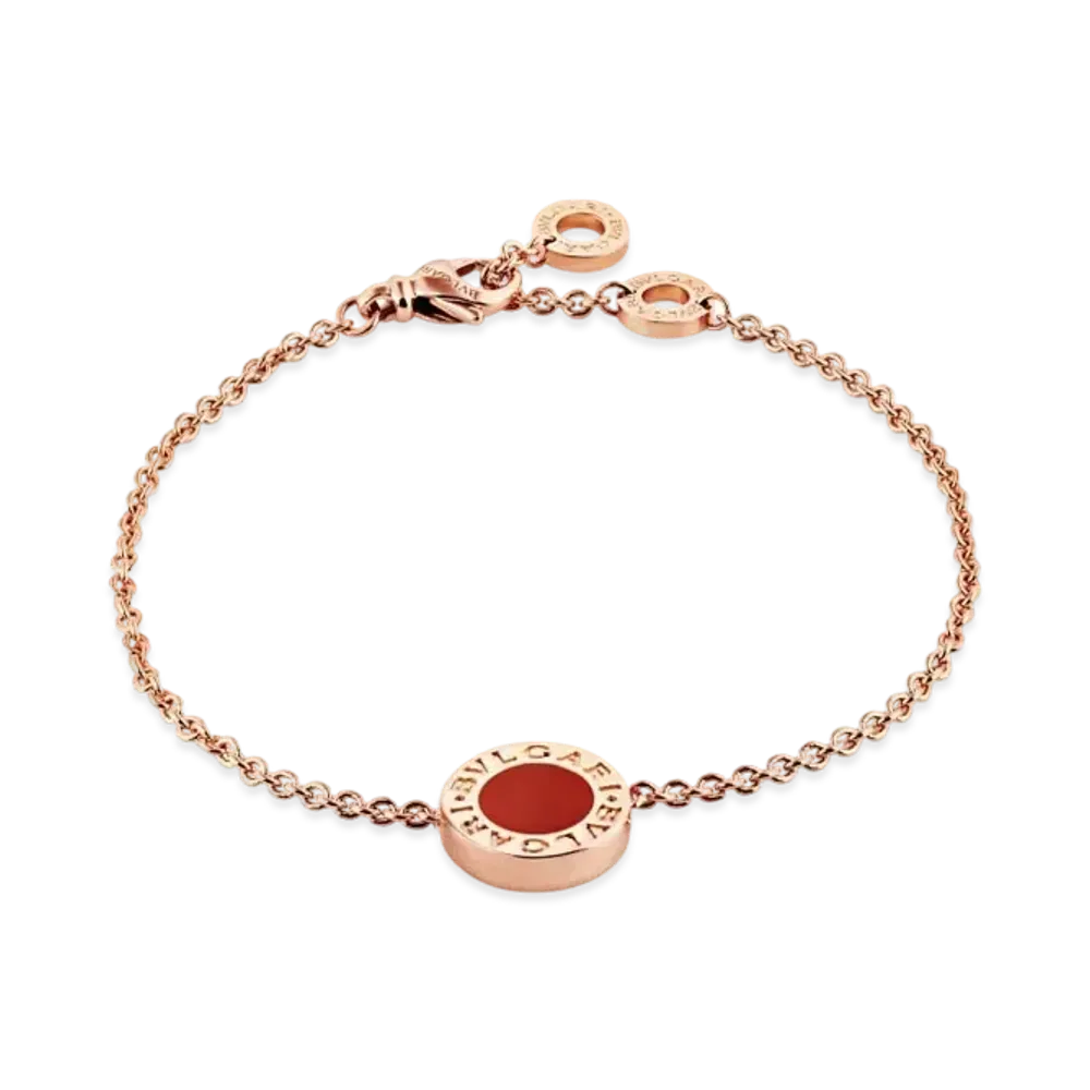 BVLGARI Bulgari Bulgari Bracelet Mother of Pearl Carnelian"Red"