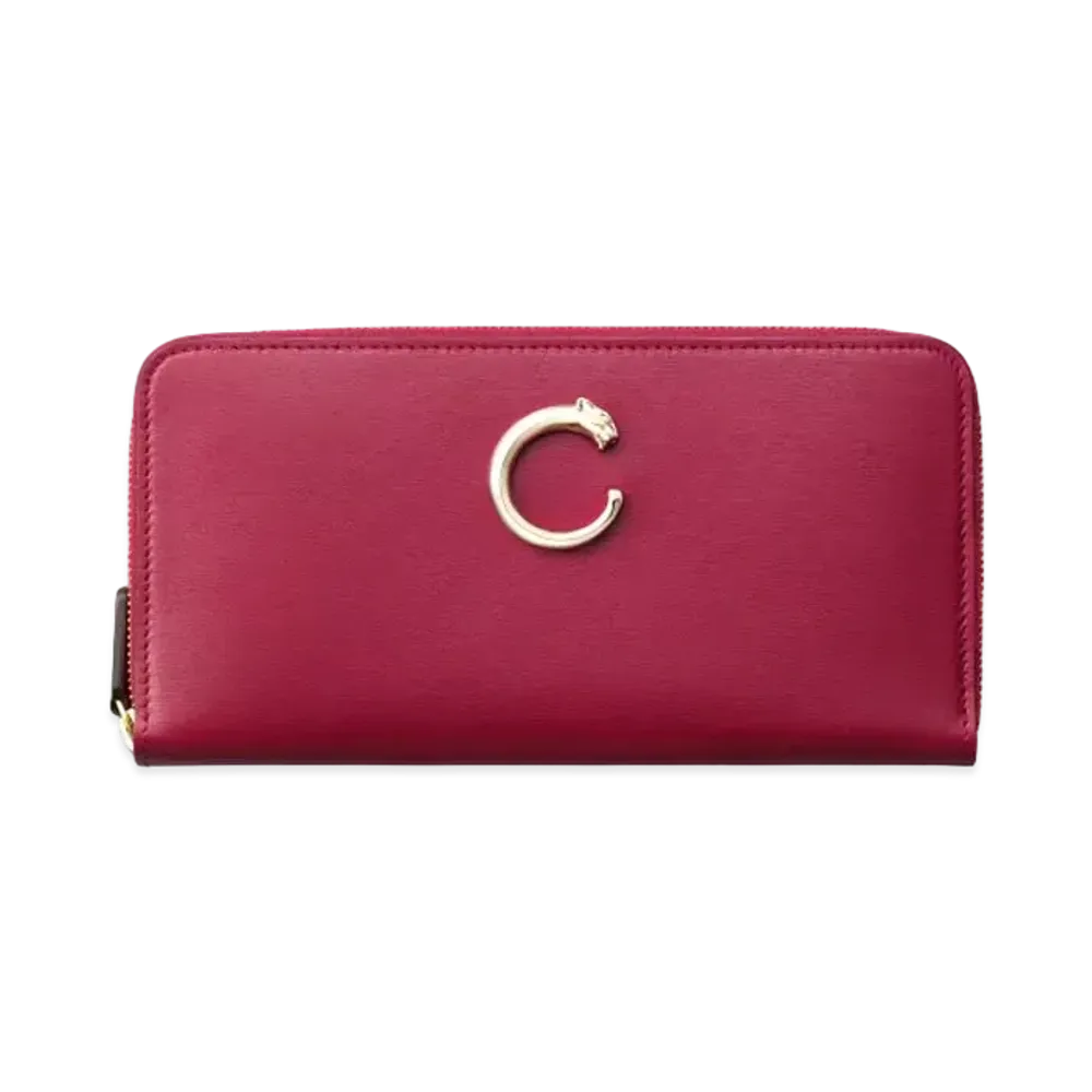 Cartier Zippered International Wallet, Panthere de Cartier "Cherry Red"