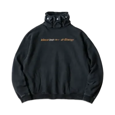 KAPITAL Fleece Nickel 3 High Neck Sweat "Charcoal"