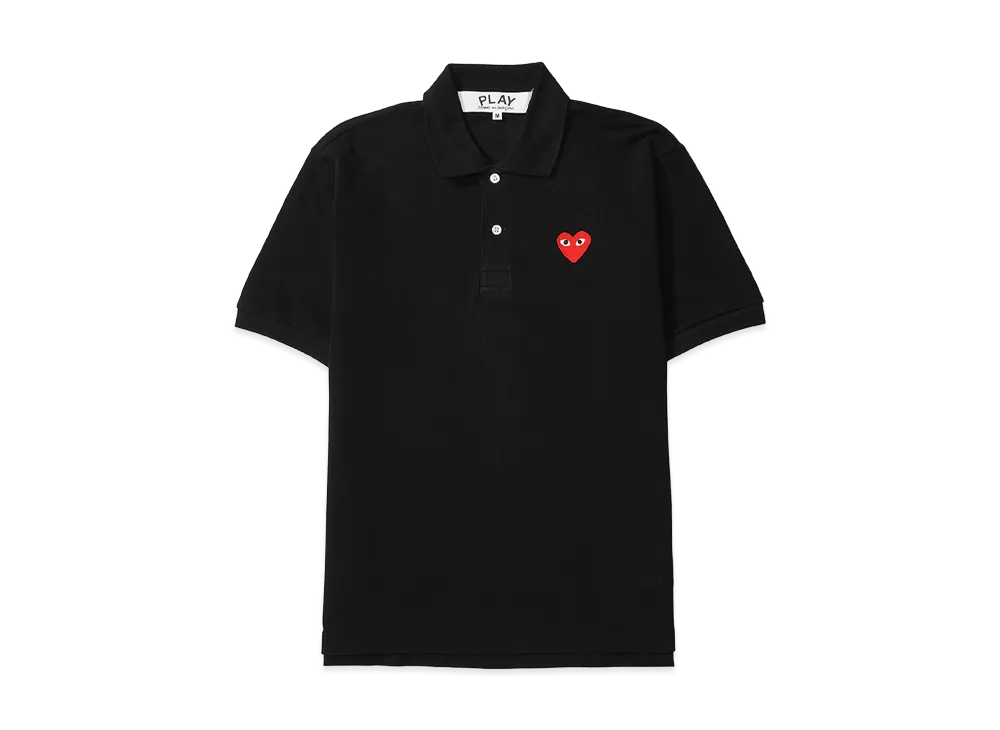 PLAY COMME des GARCONS Logo Patch Polo Shirt "Black"