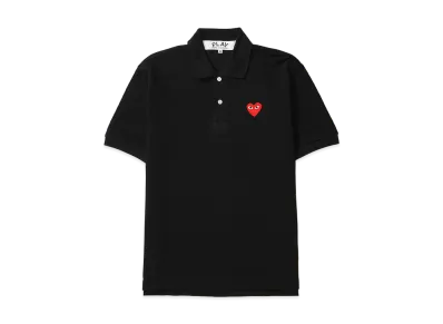 PLAY COMME des GARCONS Logo Patch Polo Shirt "Black"