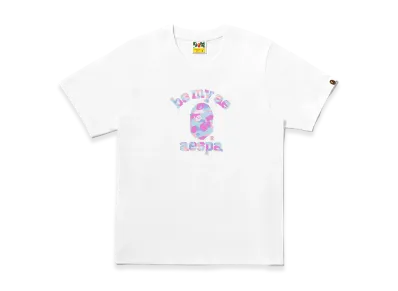 A BATHING APE x aespa College Relaxed Fit Tee "White"