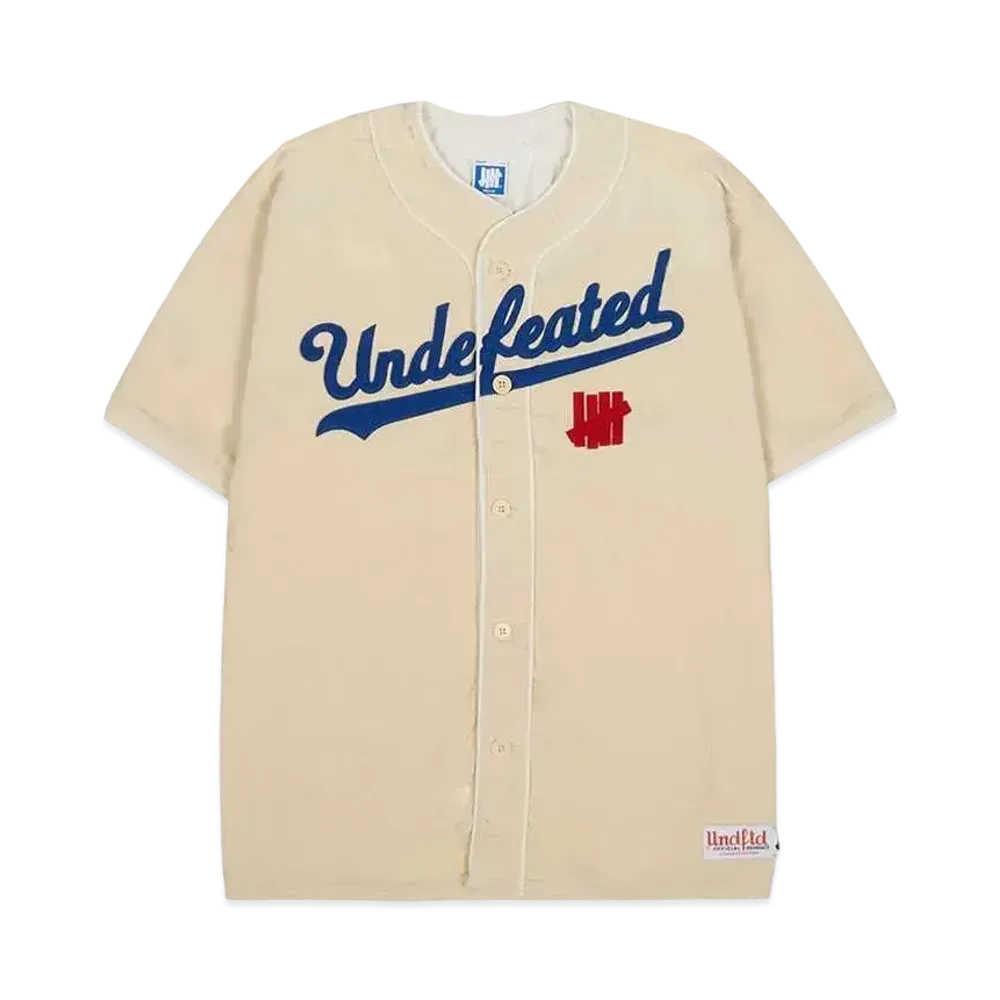 UNDEFEATED CORD S/S BASEBALL JERSEY - 30006 "Off White"