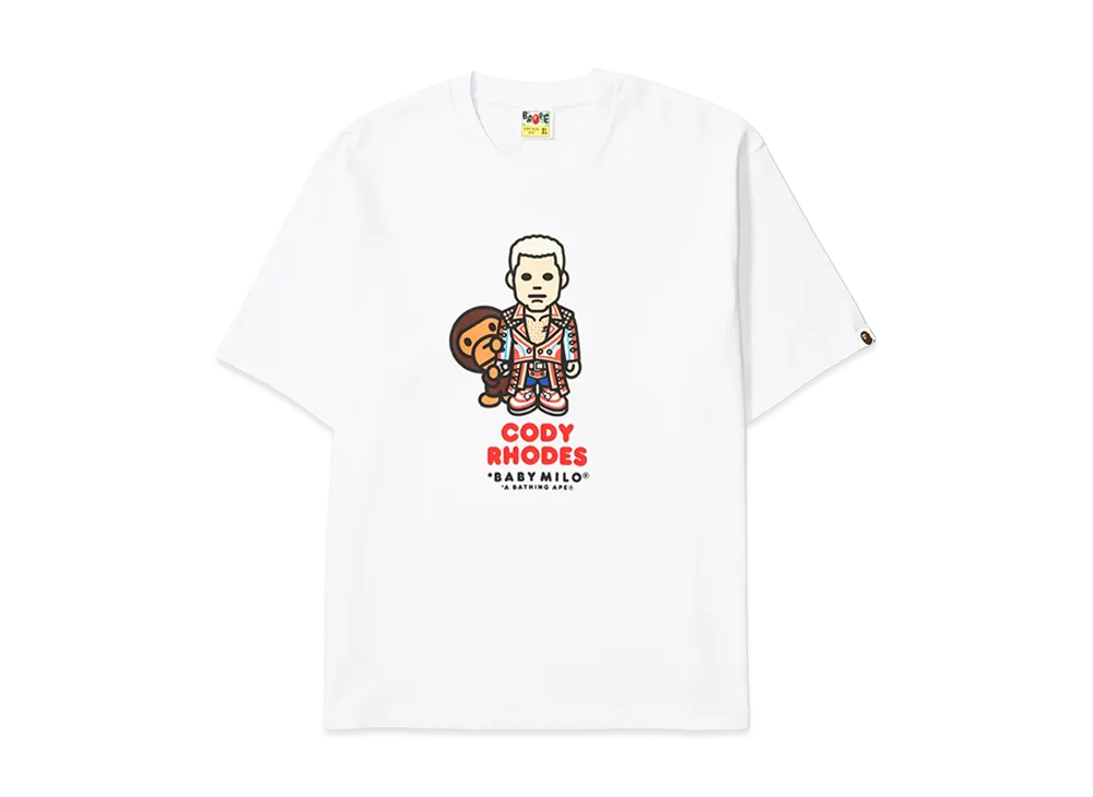 A BATHING APE x WWE Cody Rhodes Baby Milo Relaxed Fit Tee "White"