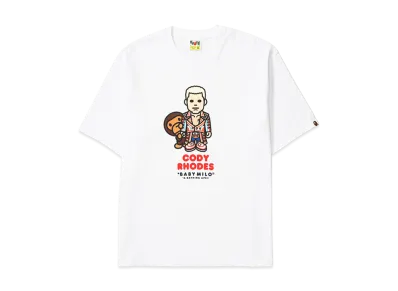 A BATHING APE x WWE Cody Rhodes Baby Milo Relaxed Fit Tee "White"