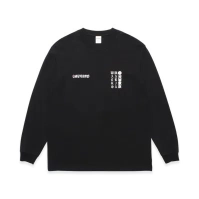 WACKO MARIA x MR.BROTHERS CUT CLUB Washed Heavy Weight Long Sleeve T-Shirt "Black"
