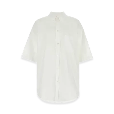 BALENCIAGA Women's Poplin Oversize Shirt "White"