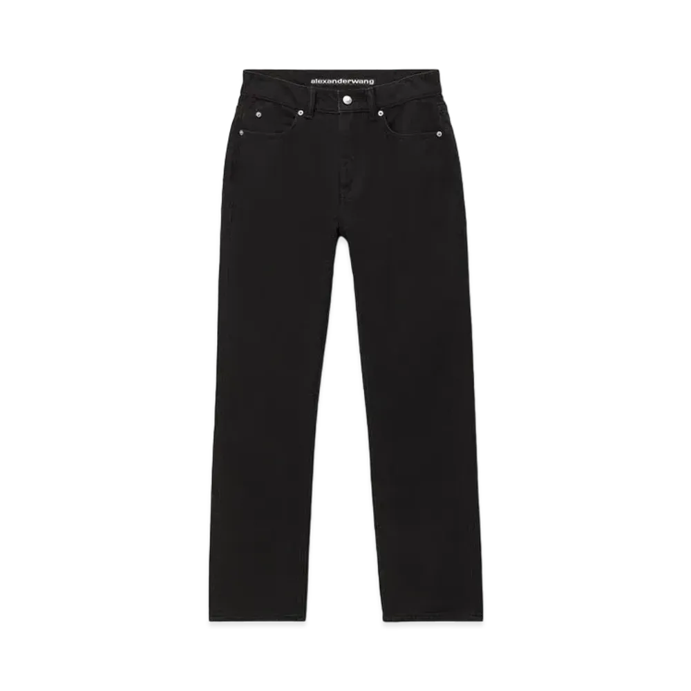 Alexander Wang Denim Og High Rise Stovepipe Jeans "Black"