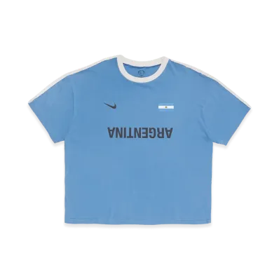 Travis Scott Cactus Jack x Nike Argentina Total 90 Tee "Light Blue"