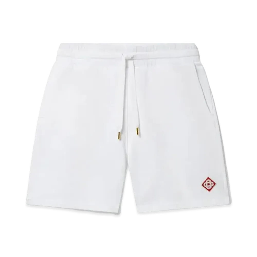 Casablanca Diamond Logo Patch Sweatshorts "White"