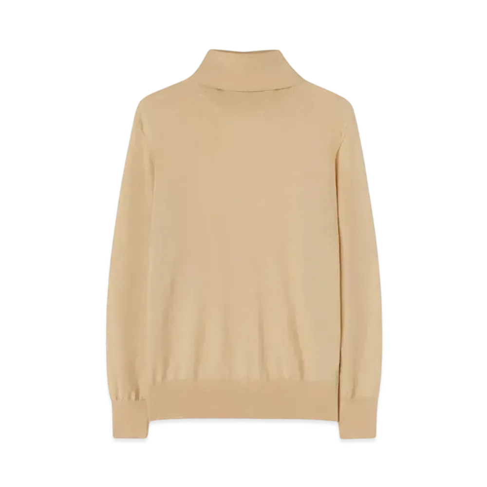 Jil Sander Women's Lightweight Wool High-Neck Sweater "Medium Beige"