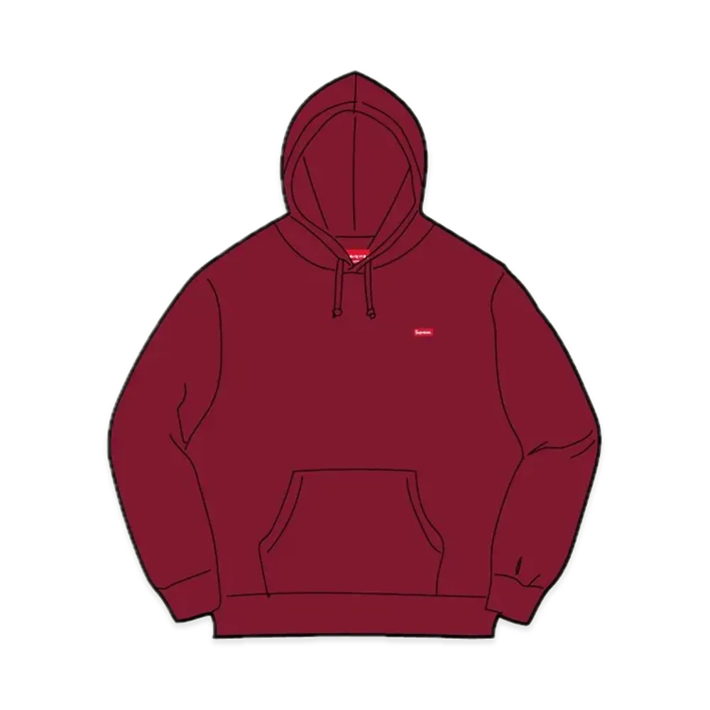 Supreme Small Box Hooded Sweatshirt "Cardinal" (22FW)