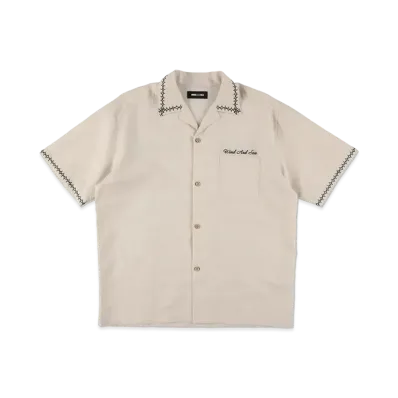 WIND AND SEA Stitch Linen S/S Shirt "Natural"