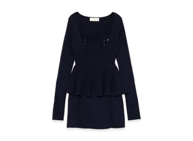 ANDMARY Women's Lona Peplum Skirt Set Up "Navy"