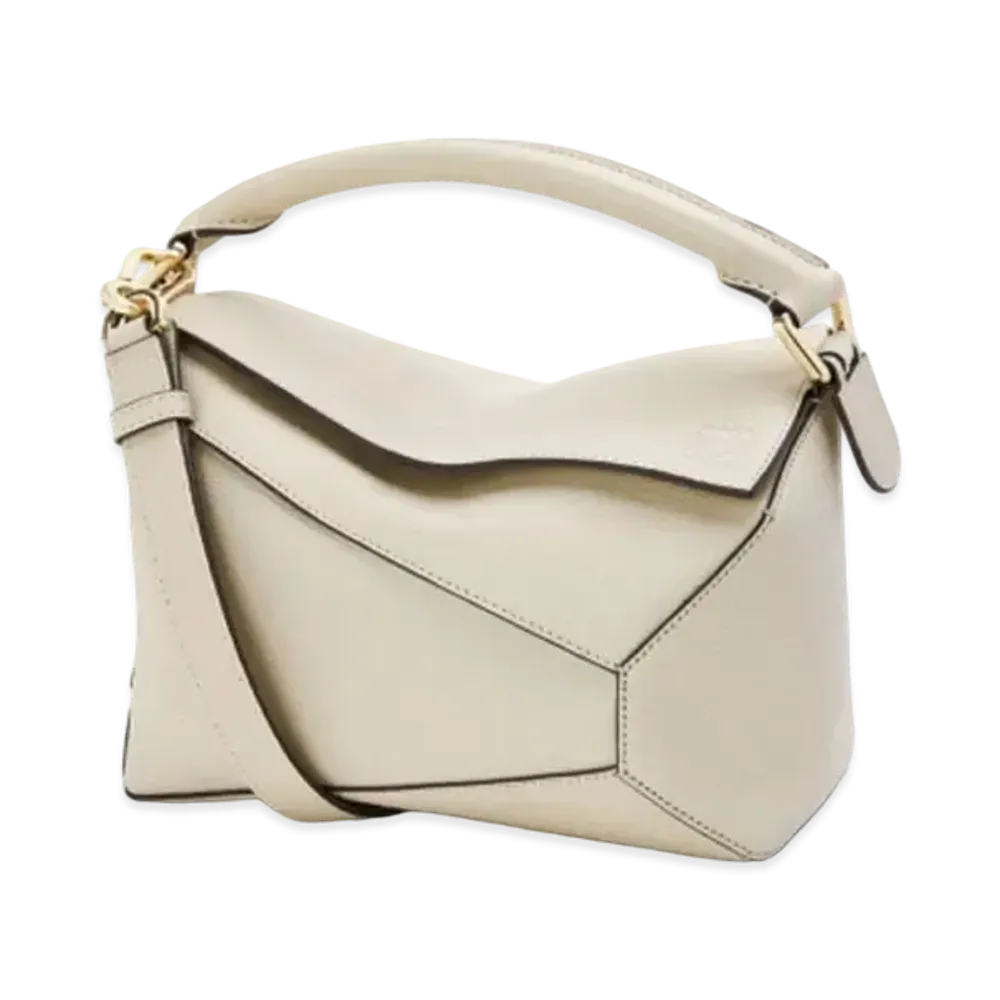 LOEWE Small Puzzle Edge Bag In Goatskin "Angora"