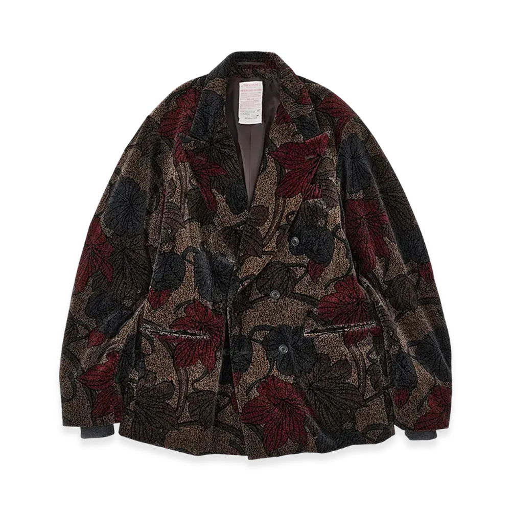 NICENESS Schemel Printed Velveteen Flight Sleeve Jacket "Beige"