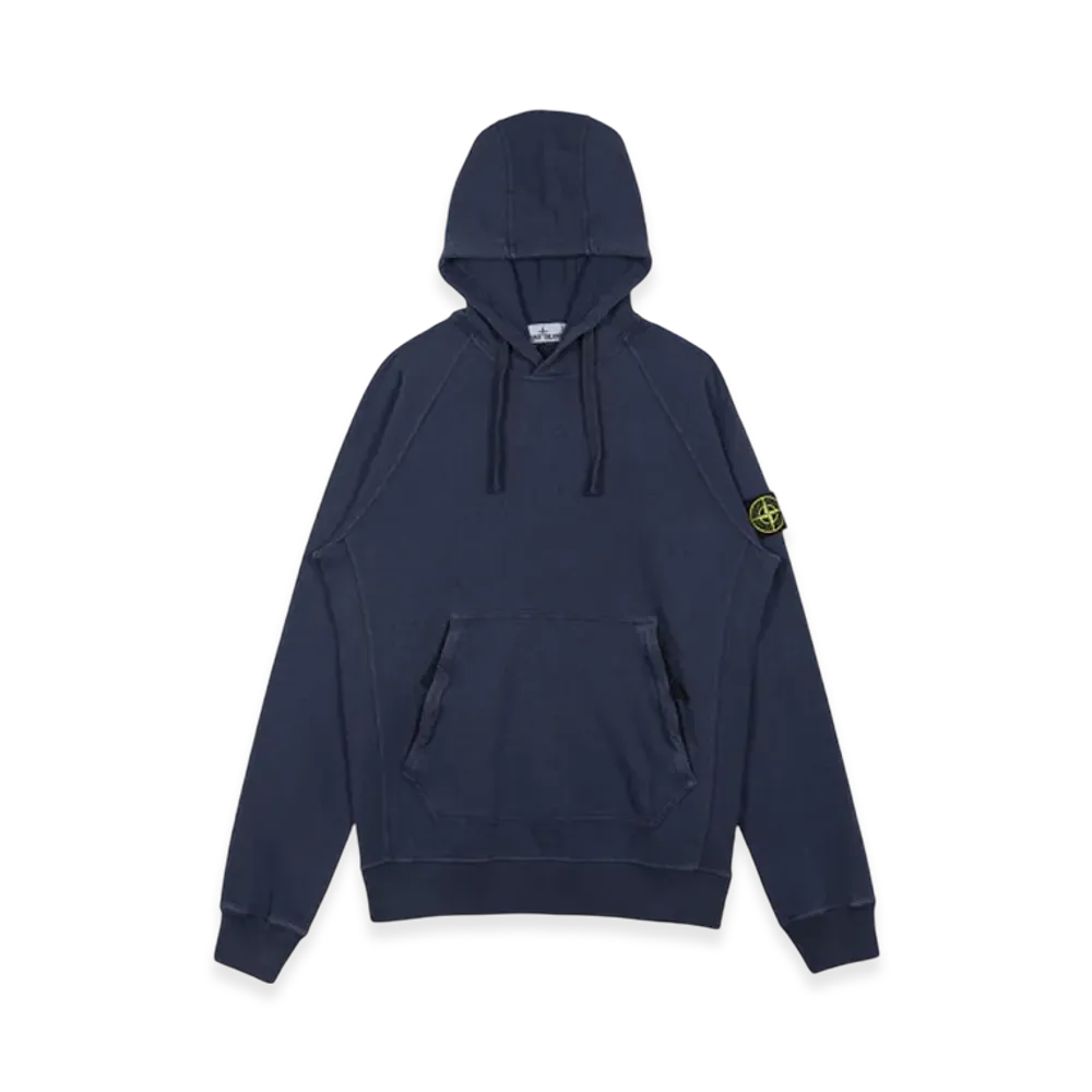 Stone Island 63860 Cotton Hooded Sweatshirt - 21SS "Avio Blue"