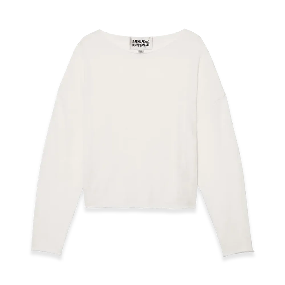 ZARA x Bad Bunny Benito Antonio Linen Wool Blend Cropped Sweater "Ecru"