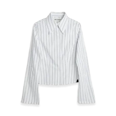 OUR LEGACY Women's Union Blouse Poplin "Consultancy Stripe"