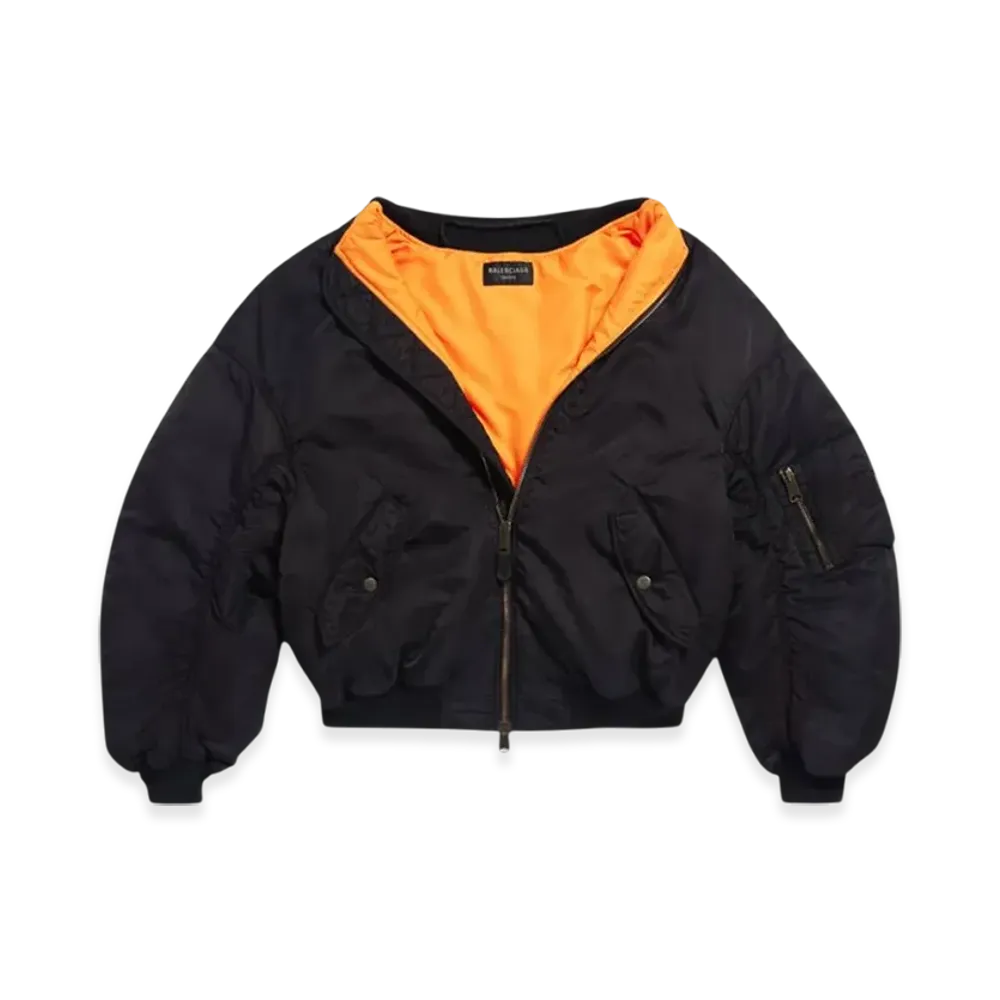 BALENCIAGA Off Shoulder Bomber "Black"