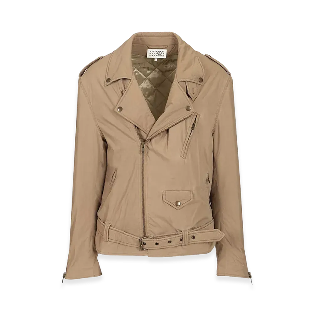 MM6 Maison Margiela Cotton Biker Jacket "Beige"