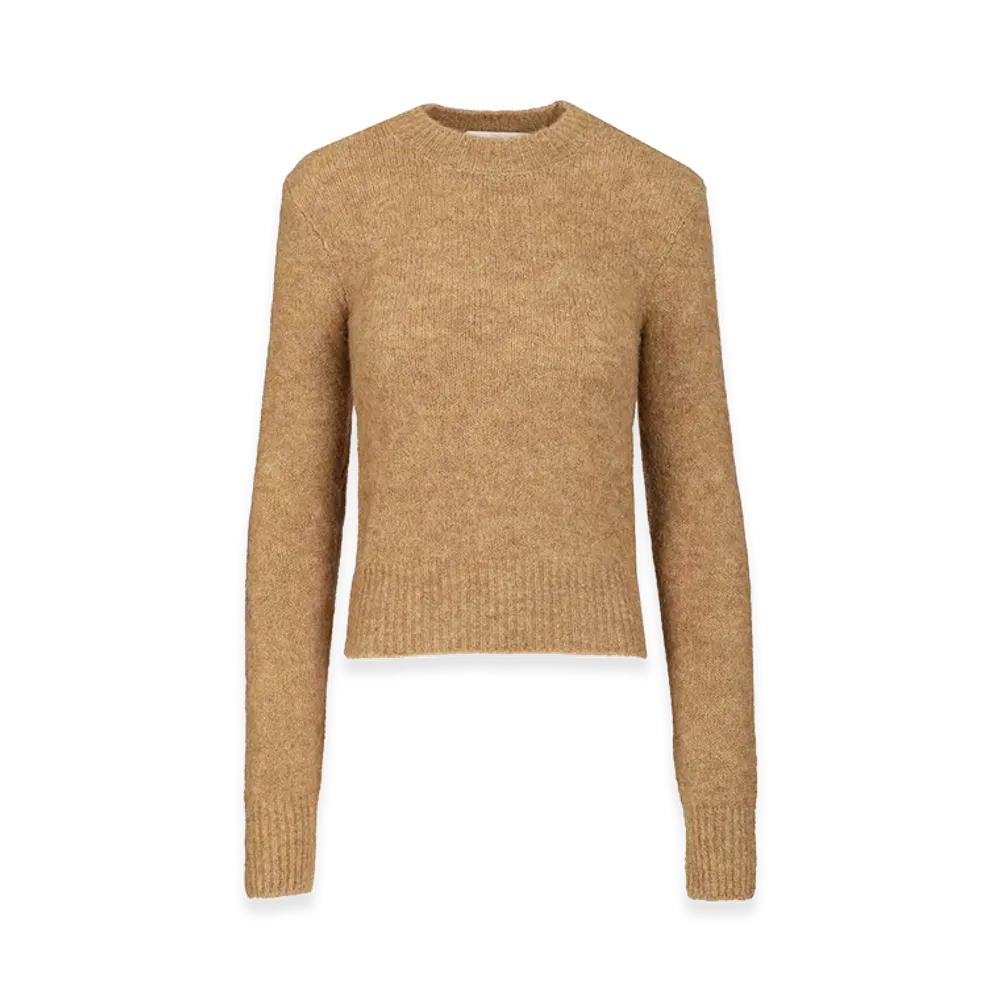 AMI PARIS Women's Wool And Alpaca Knit Sweater "Brown"