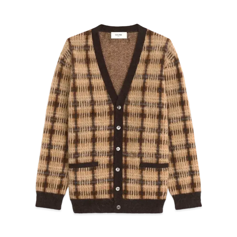 CELINE Cardigan / Brush Domo Hair "Beige"