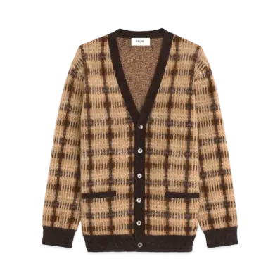 CELINE Cardigan / Brush Domo Hair "Beige"
