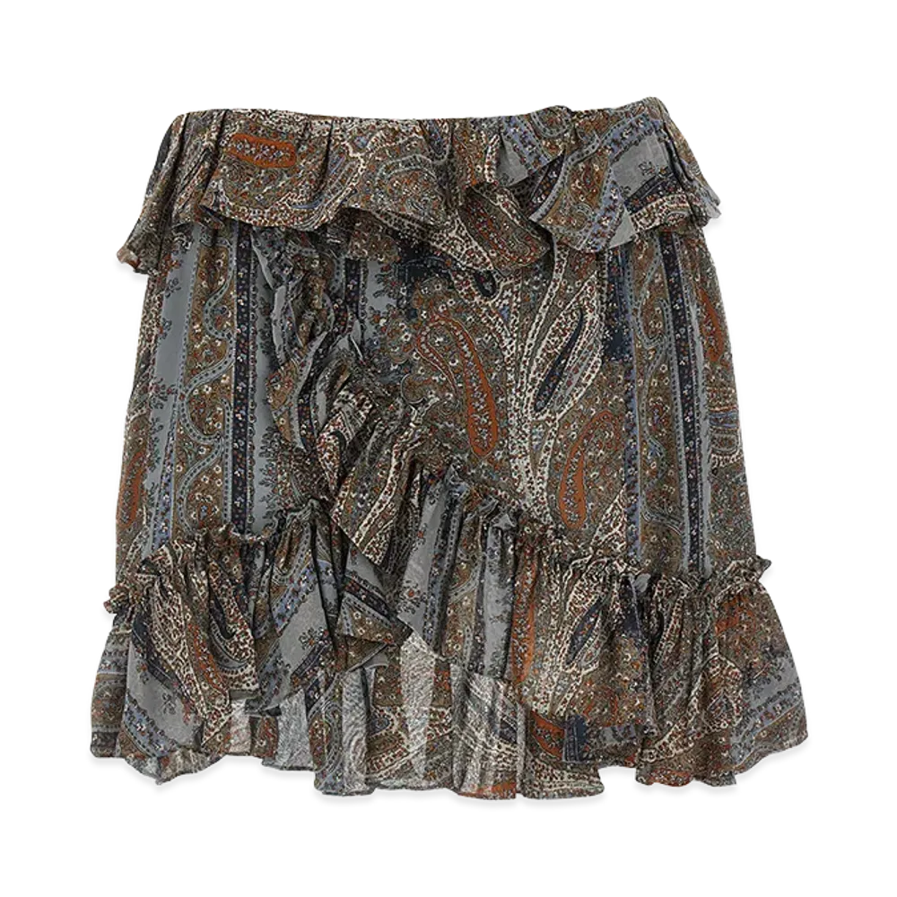 Saint Laurent Women's All Over Print Skirt "Multicolor"