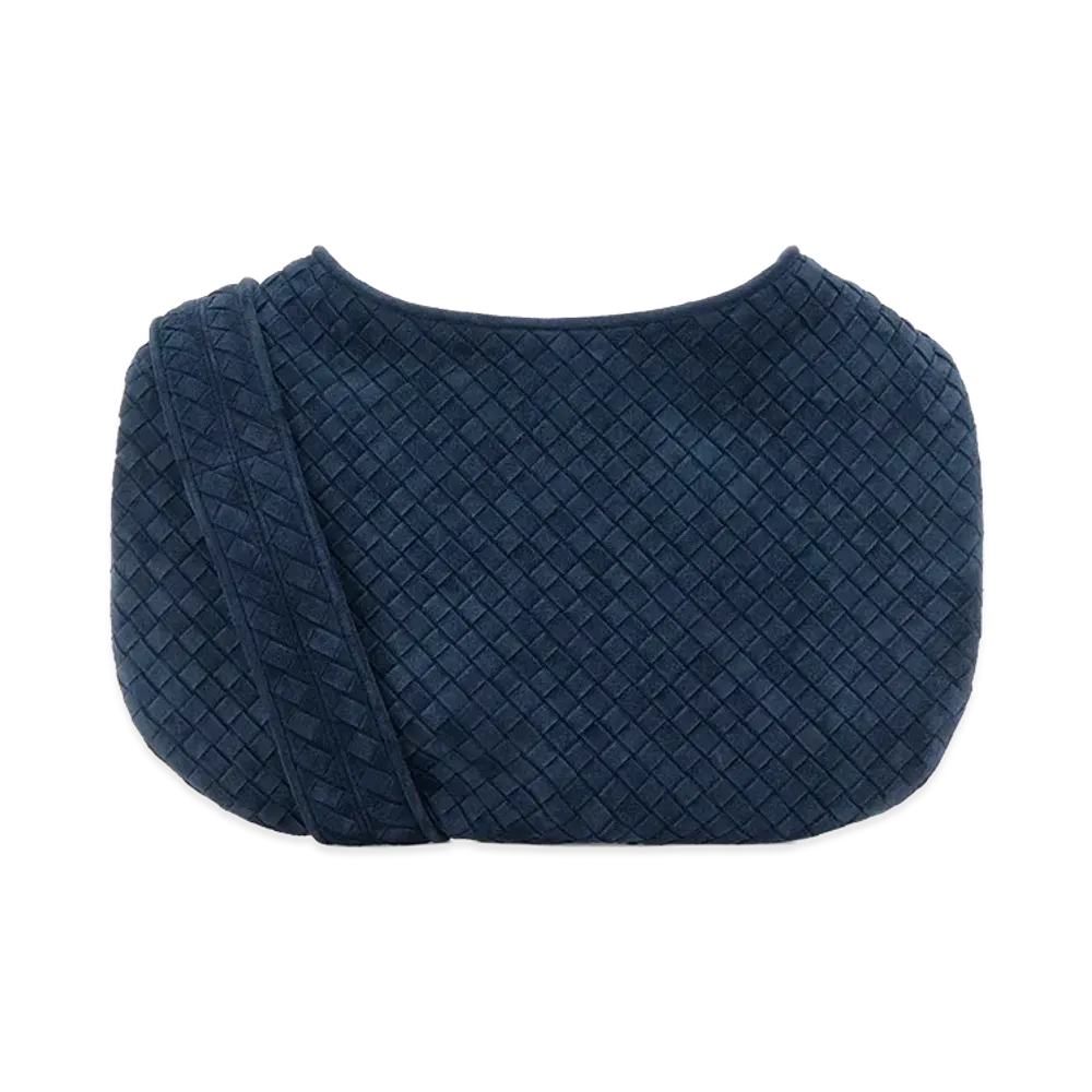Bottega Veneta Suede Crossbody Bag "Navy Blue"