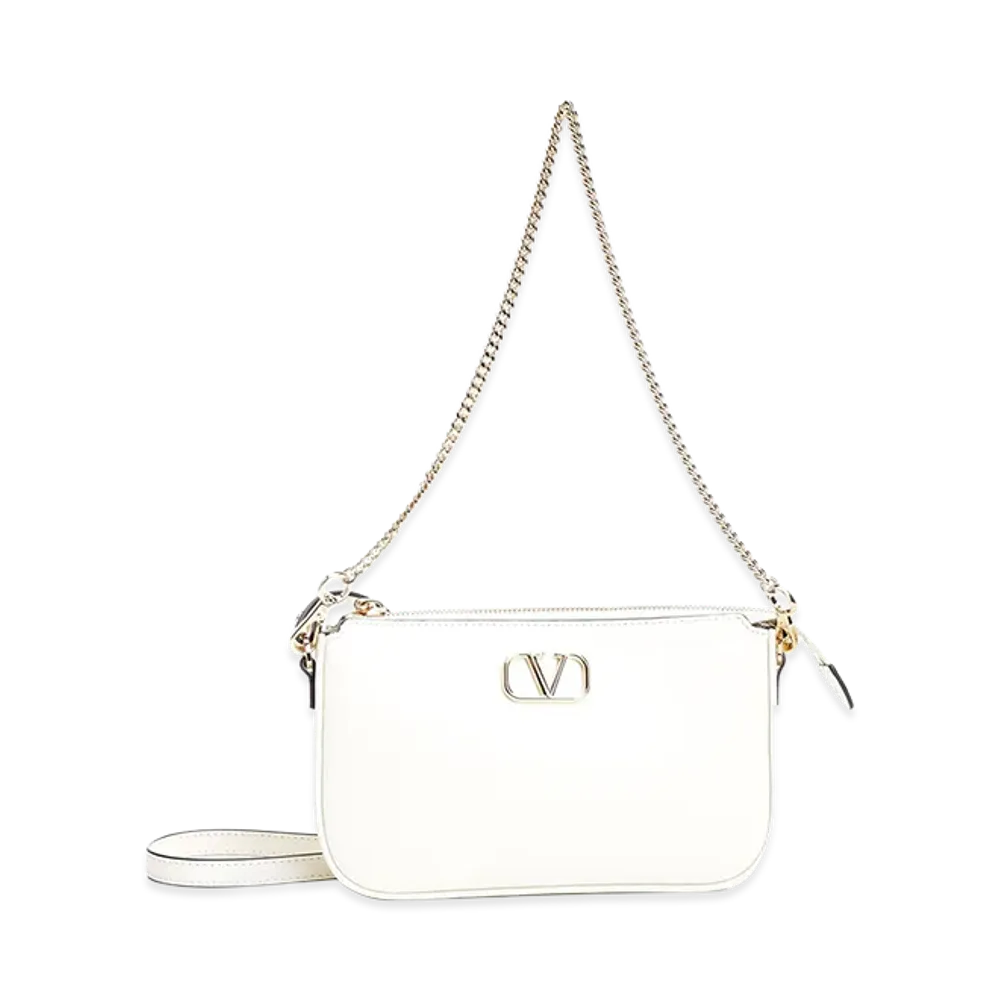 Valentino Women's Vlogo Signature Shoulder Bag "White"