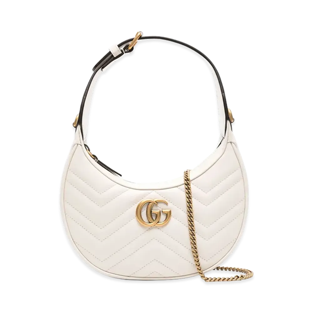 GUCCI Women's Leather GG Marmont Handbag "White"
