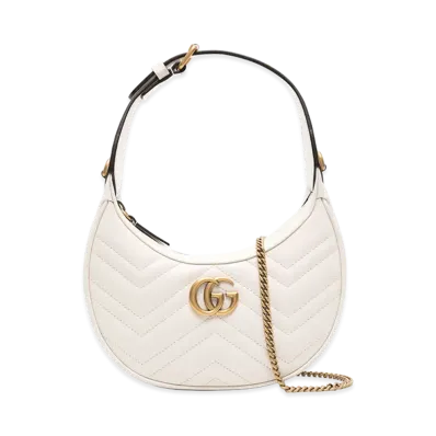 GUCCI Women's Leather GG Marmont Handbag "White"