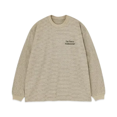 ENNOY 23SS L/S Border T-Shirts "Beige/Black"