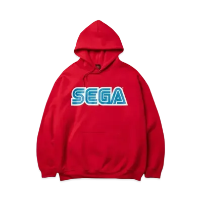 Geeks Rule x SEGA Logo Silkscreen Printing Sweat Hoodie "Red"
