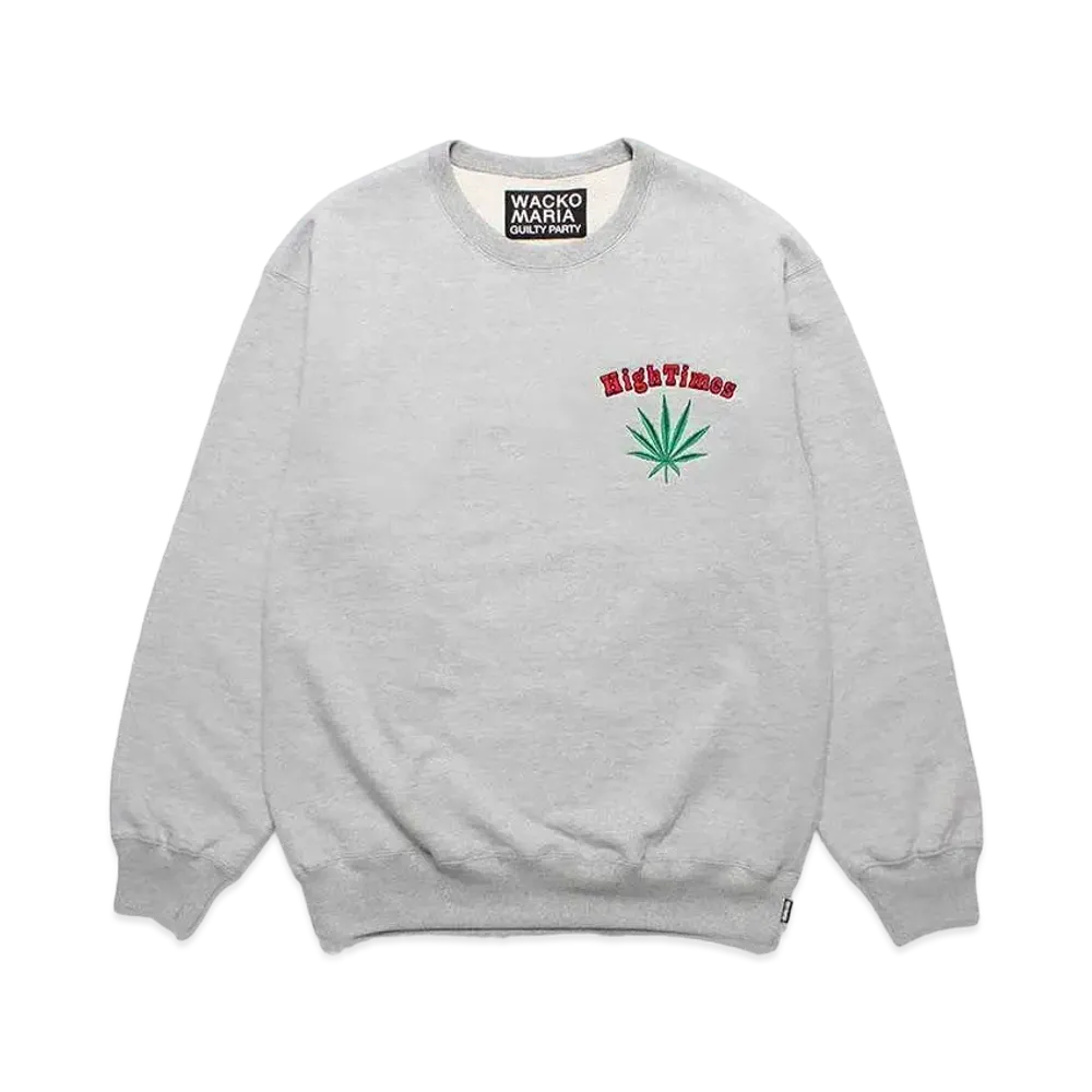 WACKO MARIA HIGH TIMES / Heavy Weight Crew Neck Sweat Shirt "Gray"