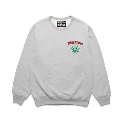 WACKO MARIA HIGH TIMES / Heavy Weight Crew Neck Sweat Shirt "Gray"